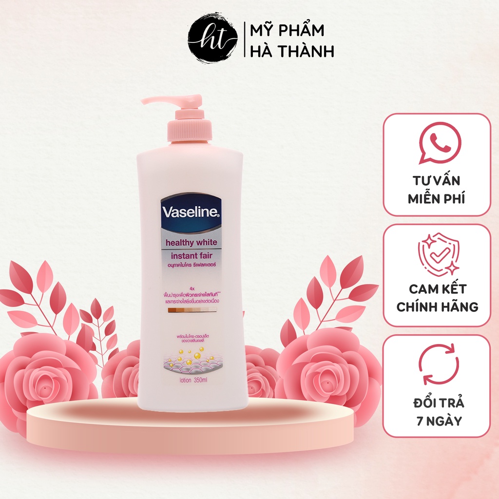 Sữa Dưỡng Thể Vaseline Trắng Da Toàn Thân 350ml, Cam Kết Hàng Chính Hãng Thái Lan - HT272