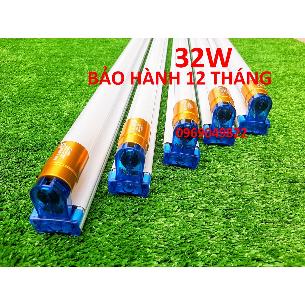 Bộ Đèn Led Tuýp 1m2 1,2m 32W Ánh Sáng Trắng, Siêu Sáng Cao Cấp