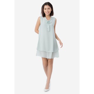 ĐẦM HAI LỚP NƠ CỔ - [Free Ship Đơn Hàng 50K]