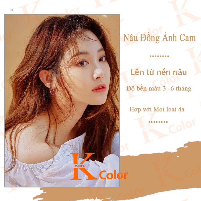 Thuốc nhuộm tóc NÂU ĐỒNG ÁNH CAM Kcolor