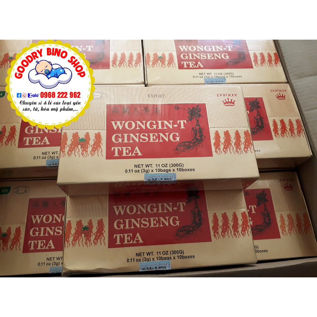[ Loại 1 300gr/ hộp ] Trà Nhân Sâm Hàn Quốc Wongin T Ginseng Tea (1hộp x 100 gói )300gr