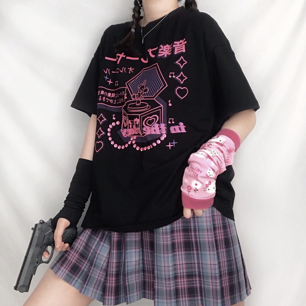 <S-2XL> ÁO THUN FORM RỘNG HÌNH HỘP NHẠC CỦA GẤU SIÊU CUTE - ORDER 10 NGÀY | BigBuy360 - bigbuy360.vn