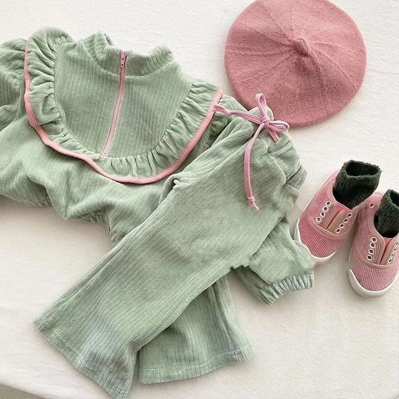 [Babycat] Hàng Có Sẵn Áo Sweater Vải Nhung Phong Cách Nhật Bản Hàn Quốc Nhật Bản Mùa Xuân Thu Cho Bé Gái