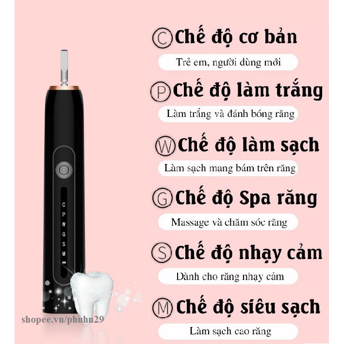 [ Siêu Sale ] Bàn Chải Điện Sonic X7 Thế Hệ Mới