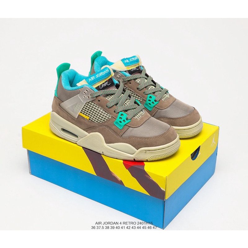 Union la x Nike Air Jordan 4 Retro "taupe haze" mens sneakers basketball shoes best RunPremium-36-45 euro rm179