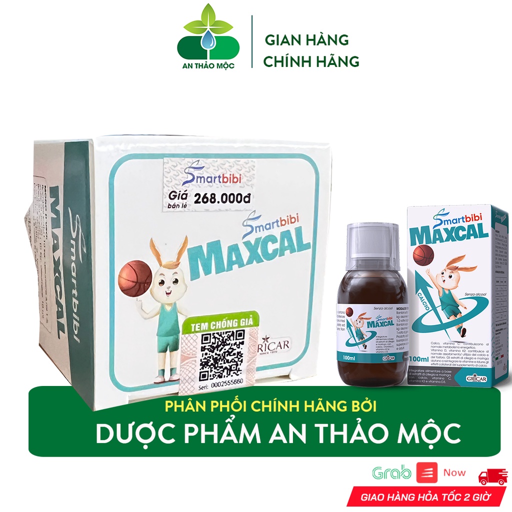 Smartbibi Maxcal Bổ Sung Calci Vitamin D3K2 Giúp Bé Hấp Thu Canxi Phát Triển Chiều Cao