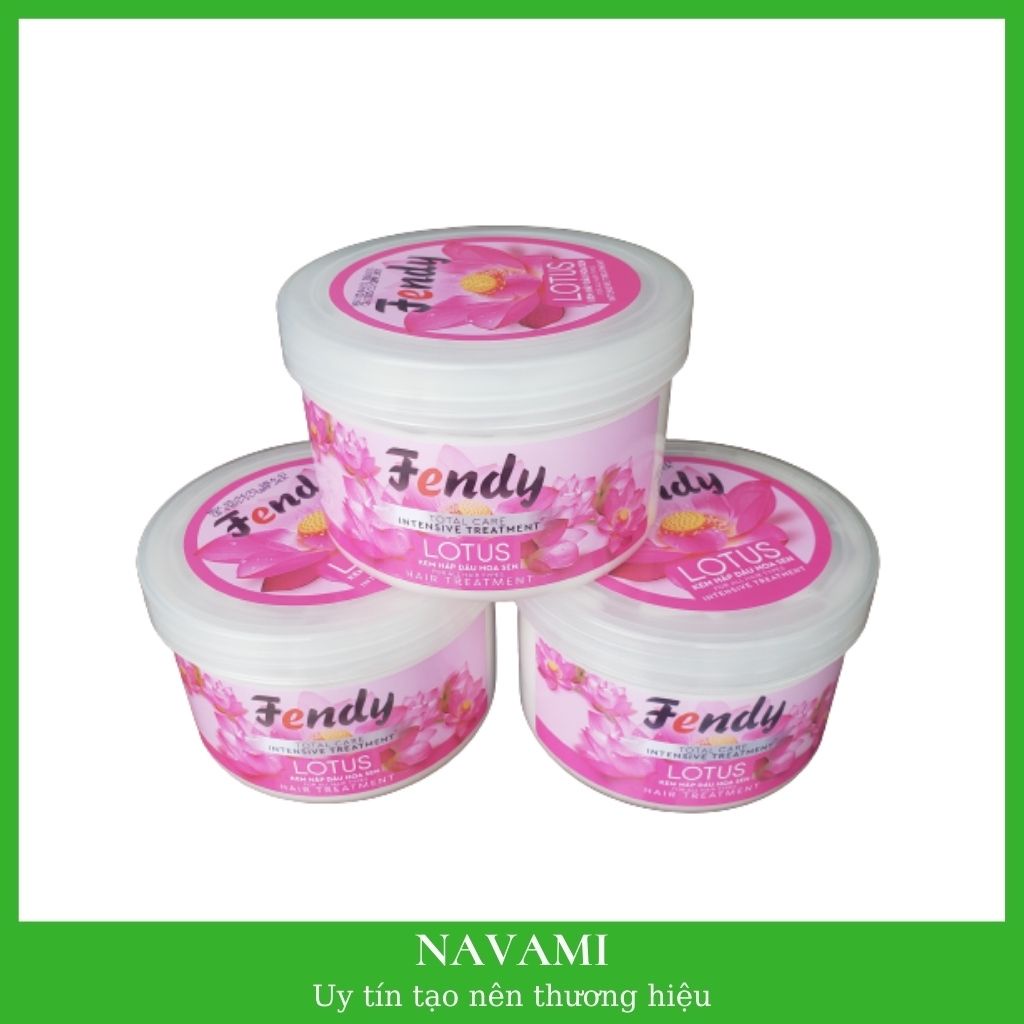 Kem hấp dầu kem ủ mượt tóc phục hồi Fendy hoa sen 500g (mẫu mới)