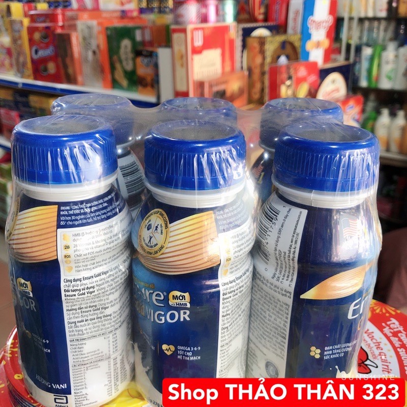 Date T5/2022-COMBO(1Thùng)-4Lốc Ensure Gold Vigor 237ml