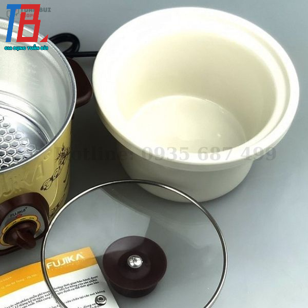 Nồi hầm cháo chậm cho bé FUJIKA FJ-KC1.5L dung tích 1.5L công suất 140W - Chính hãng BH 12 tháng