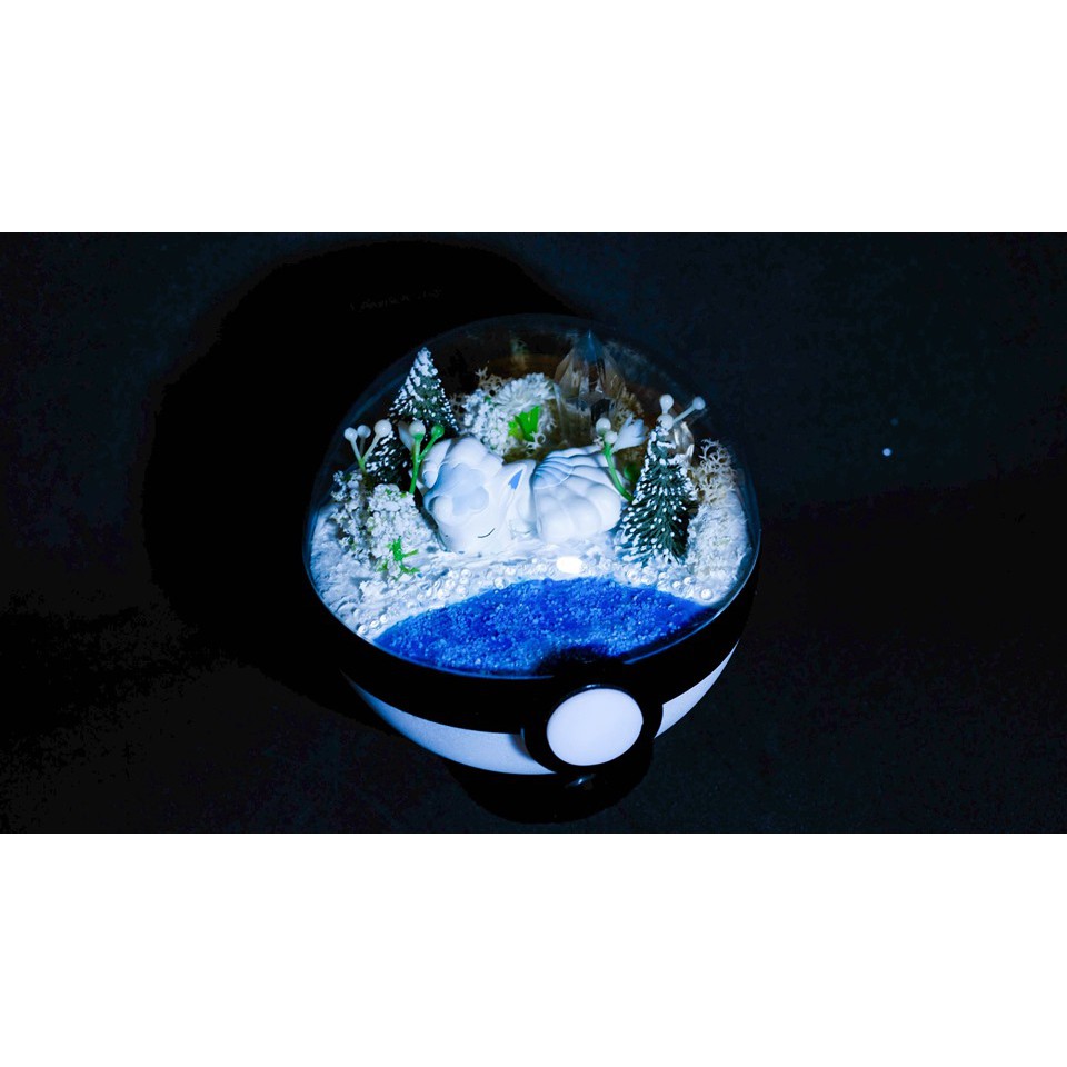 Mô hình handmade pokemon terrarium - sleeping Vulpix alola
