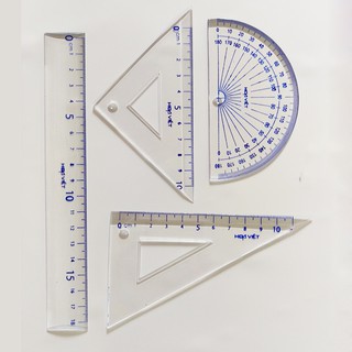 Bộ thước eke 4 món - Khắc Lazer