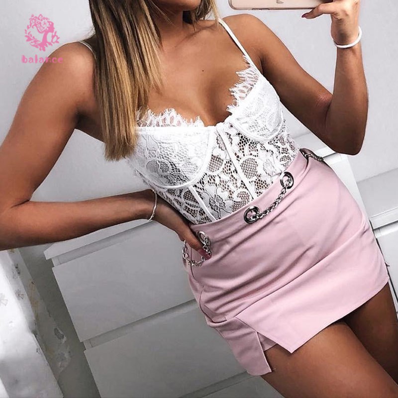 Đồ Ngủ Liền Thân Phối Ren Cổ Chữ V Gợi Cảm Cho Nữ | BigBuy360 - bigbuy360.vn