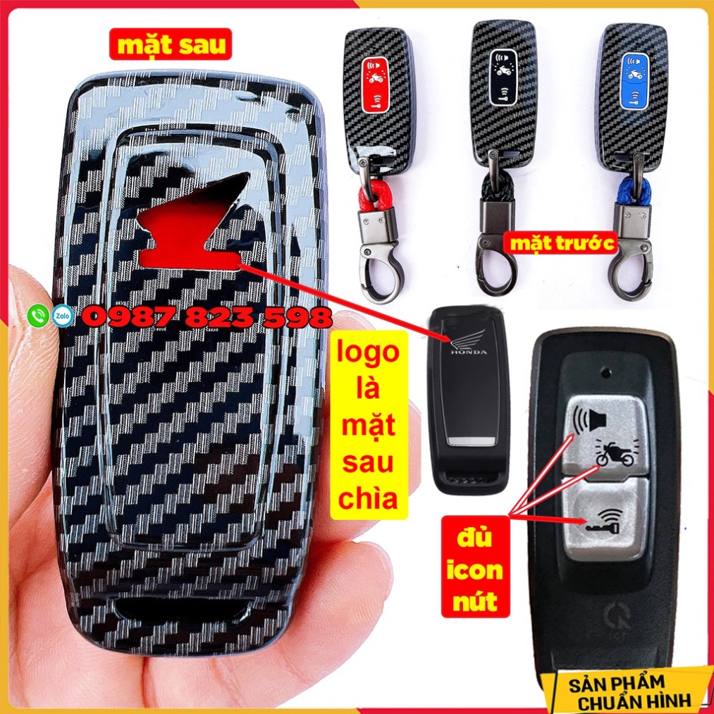 Ốp Chìa Khóa Carbon Smartkey Winner X 2023, AB 2023,  Lead 2023, Vision 2021- Vision 2023, SH 2021 - 2023 Mới
