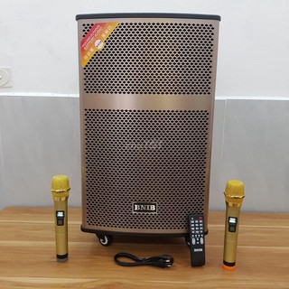 Loa Kéo Tay BNIB 1203 Bass 30CM :BLUETOOTH,USB,AV, Thẻ Nhớ. Có FM. Tặng 2 Micro Không Dây, Điều Khiển Từ Xa,Sạc