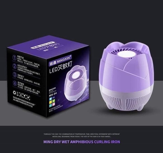 ĐÈN BẮT MUỖI KÈM ĐÈN NGỦ HÌNH HOA SEN TÍM CAO CẤP