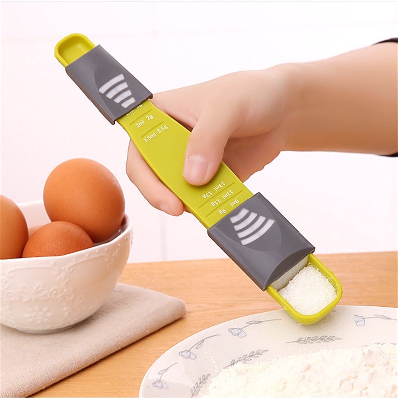 Muỗng đong thực phẩm hai đầu có thể điều chỉnh tiện lợi