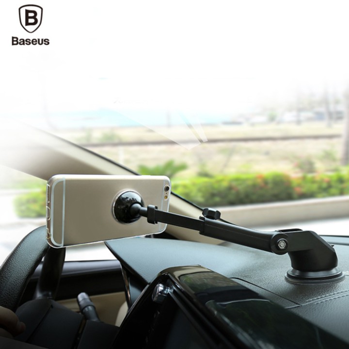 Gía đỡ điện thoại trên ô tô nhãn hiệu Baseus SULX-0V, hút nam châm, xoay 360 độ - Hàng chính hãng