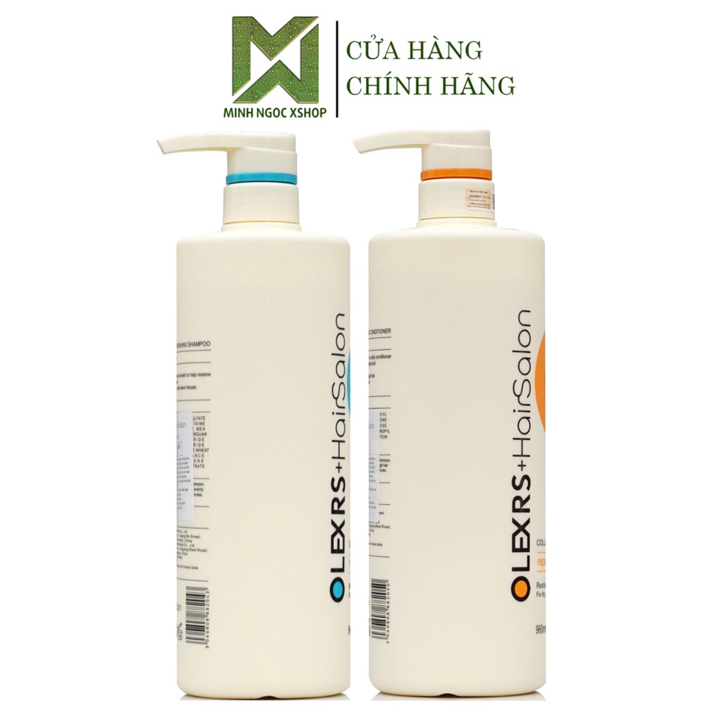 Dầu gội xả Olexrs Hair Salon 960ml, phục hồi, chống rụng kích mọc tóc