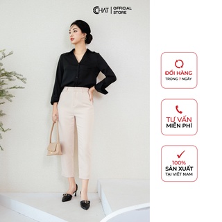 Áo Sơ mi nữ cổ mở Y CCHAT
