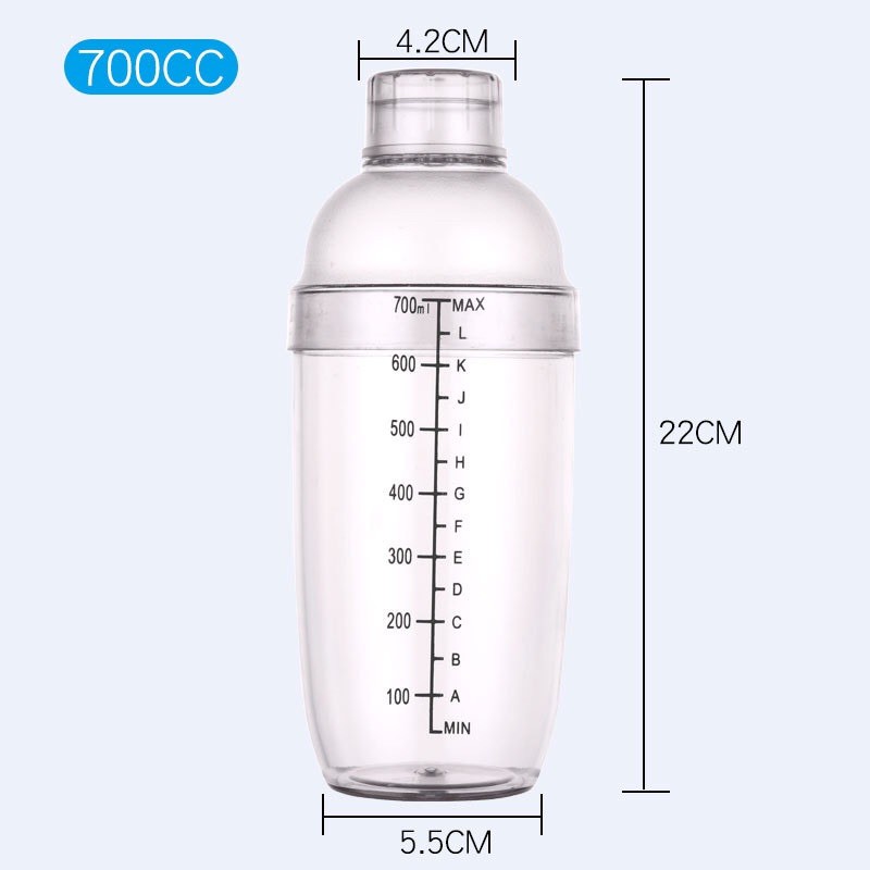 Bình lắc pha chế Cocktail bằng nhựa 300-500-700ml-1000ml