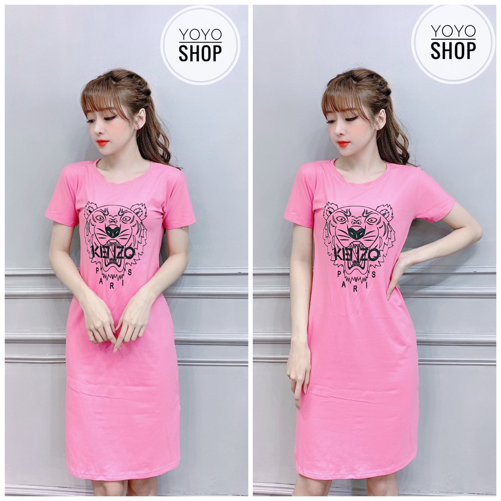 Đầm thun thái dáng suông form dài xẻ tà form dưới 60kg | BigBuy360 - bigbuy360.vn