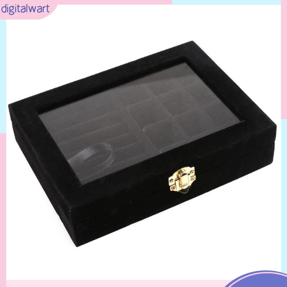 Hộp đựng trang sức vải nhung thời trang sang trọng