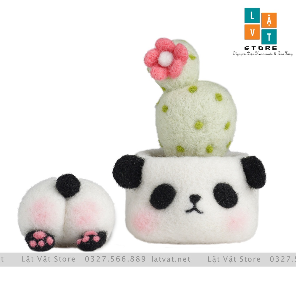 [NEW] Bộ len chọc Chậu Cây Thú Cưng 6 bé, có hướng dẫn, quà tặng handmade ý nghĩa - Needle felting Pet