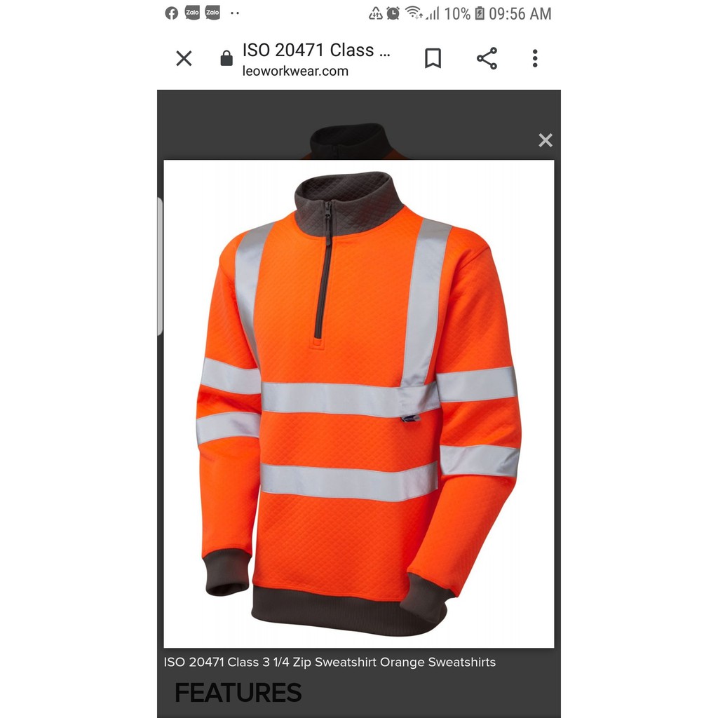 Áo khoác đi phượt phản quang Leoworkwear có size lớn