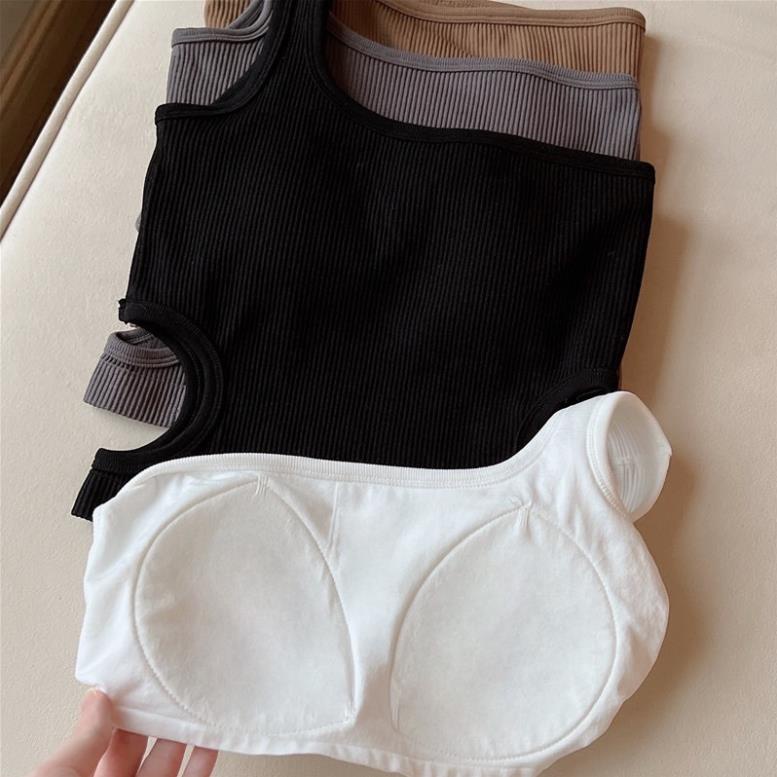 ❤️ Áo Bra Nữ Myna Cotton Khoét Eo Dáng Lửng Có Đệm Ngực Trend Mới 9058 ❤️