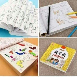 Tập vẽ 5000 hình tặng kèm màu