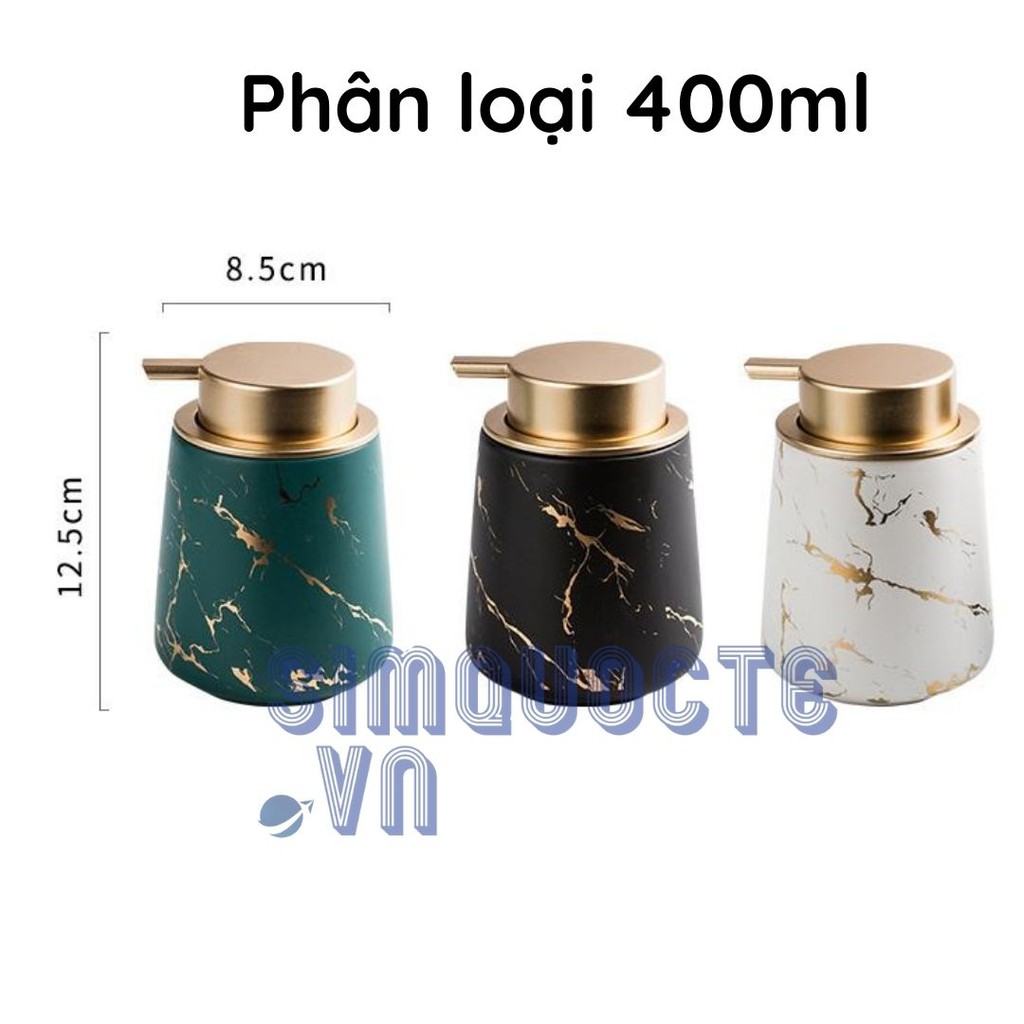 [260-400ML] Bình sứ đựng nước rửa tay, sữa tắm, dầu gội cao cấp