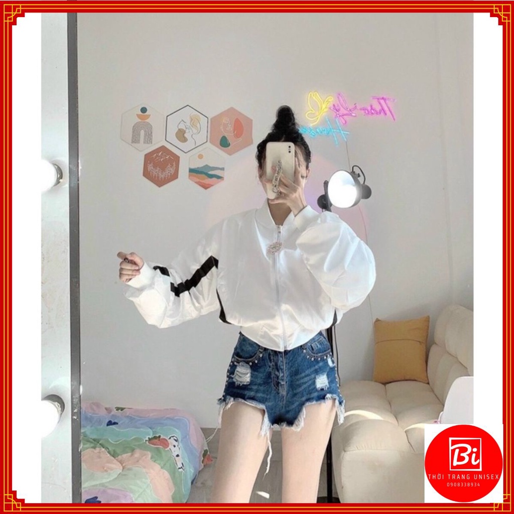 Áo Khoác Dù Nữ Dáng Lửng Cổ Tròn 2 Lớp_Bo Tay Cổ Len Dệt Kim Sang Trọng_Lót Trong Vải Dù Miro Xịn Mát Ko Bí Hơi_AK66
