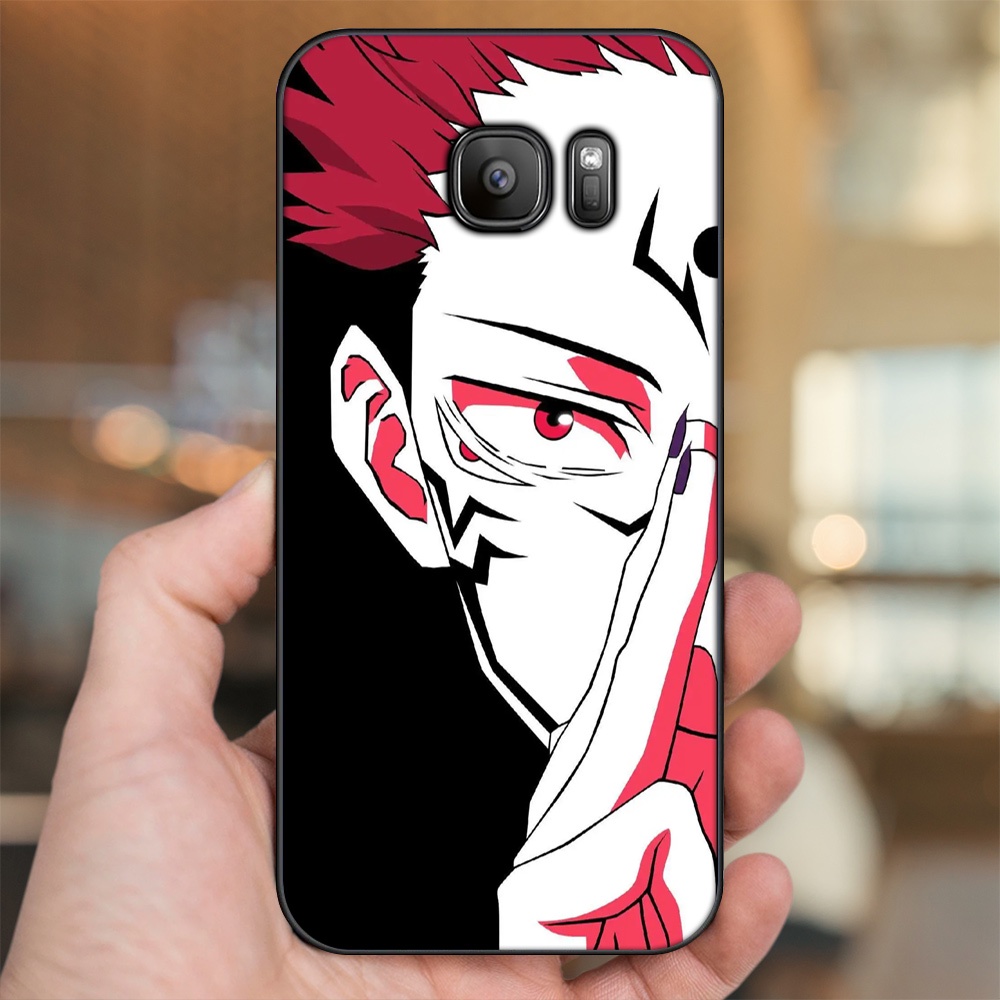 Ốp lưng Samsung S6, S6 Edge, S6 Edge Plus, S7, S7 Edge viền đen in hình Yuji Jujutsu Kaisen