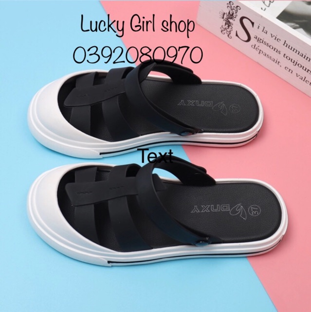 [BIG SIZE] Giày dép sandals nam bít đầu cao su dẻo PVC cao cấp, size 40-45 - Lucky Girl shop