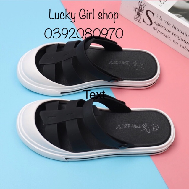 Giày dép sandals nam bít đầu cao su dẻo PVC cao cấp, size 40-45 - Lucky Girl shop