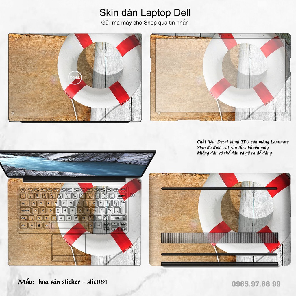 Skin dán Laptop Dell in hình Hoa văn sticker _nhiều mẫu 14 (inbox mã máy cho Shop)