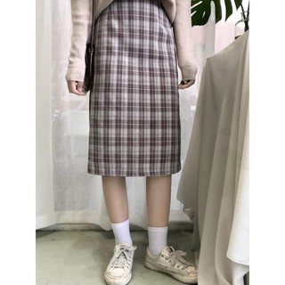 [Order] Set áo + chân váy kẻ