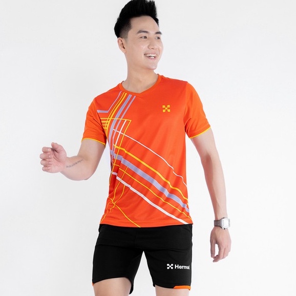 Áo thể thao cổ tim nam chính hãng chất liệu vải chuyên dụng nhẹ xốp thoáng co giãn tốt TN012