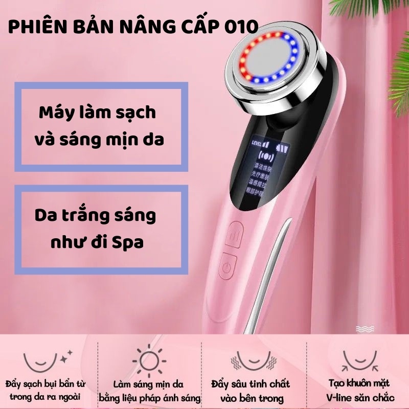 Máy massage mặt diện di tinh chất, bông tẩy trang 1000 miếng Lameila, bông đắp toner