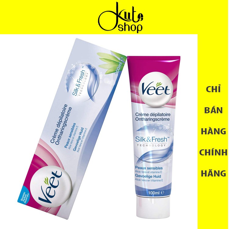 Kem tẩy lông nam nữ Veet Silky Fresh tuýp nhỏ 100ml