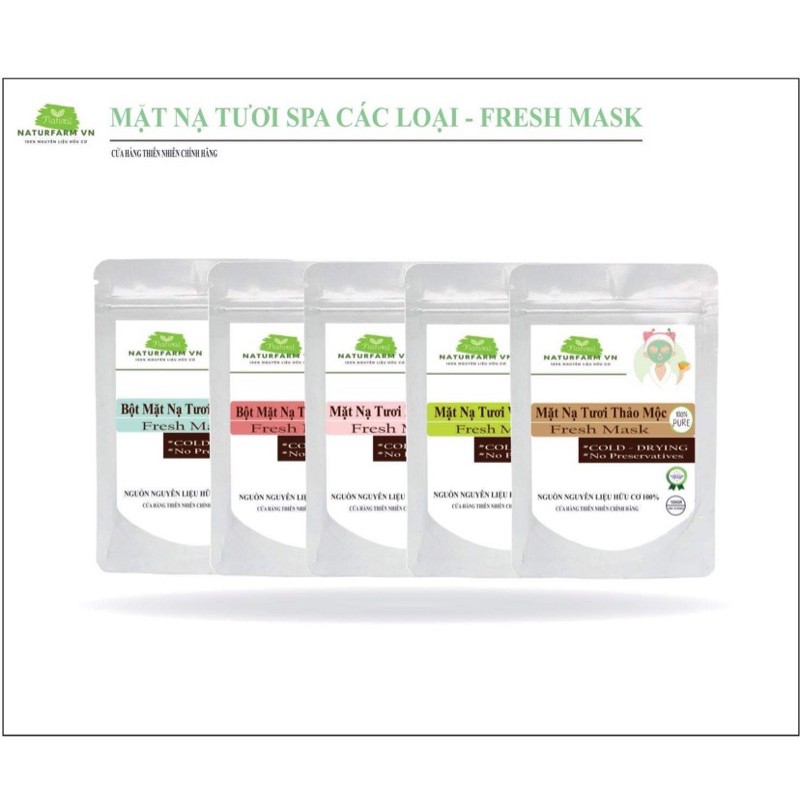 Mặt nạ dẻo Naturfarm - Mask dẻo Spa chính hãng đủ loại thiên nhiên