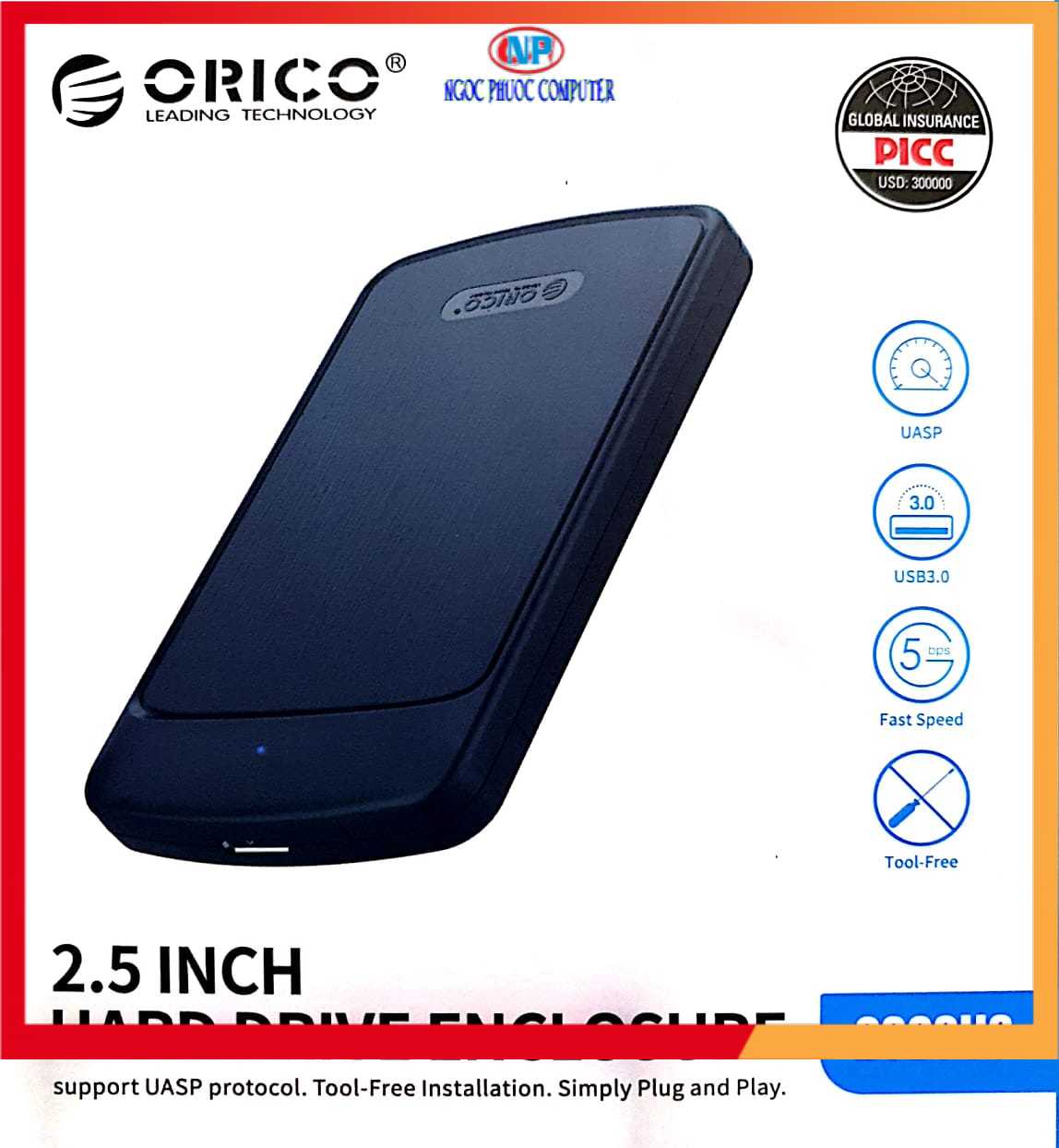 Hộp ổ cứng di động Hdd Box 2.5" USB 3.0 Orico 2020u3 | BigBuy360 - bigbuy360.vn