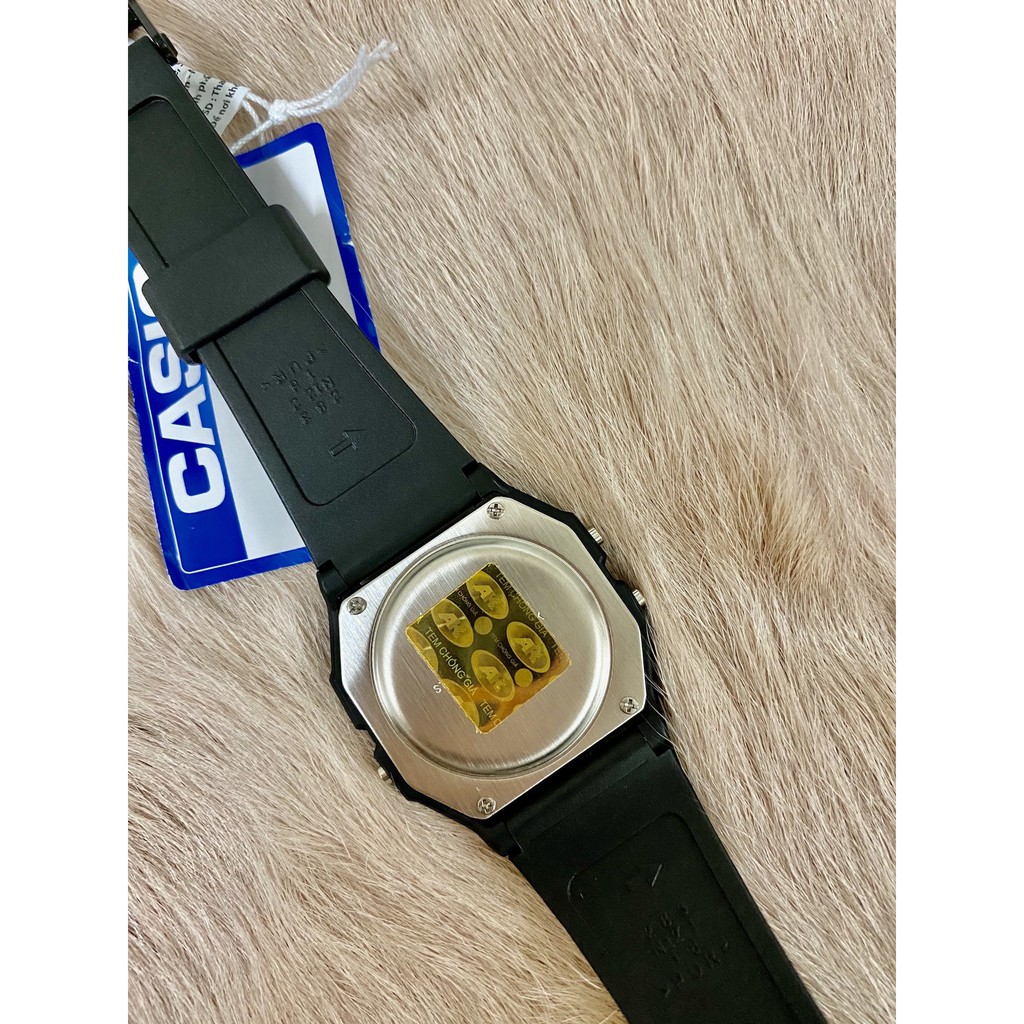 Đồng hồ điện tử nam nữ Casio huyền thoại, mặt vàng, chống nước bền bĩ