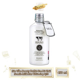 [Auth Thái] Sữa Tắm Trắng Da Bò Thái Beauty Buffet Scentio Milk Plus Whitening Q10 - Giúp Trắng và Cấp Ẩm - 450ml