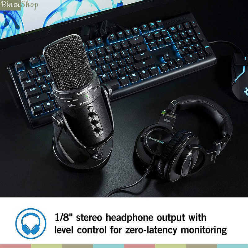 Micro USB Thu Âm Chuyên Dụng Cho Streamer, Podcaster, Youtuber Chuyên Nghiệp Samson G-Track Pro