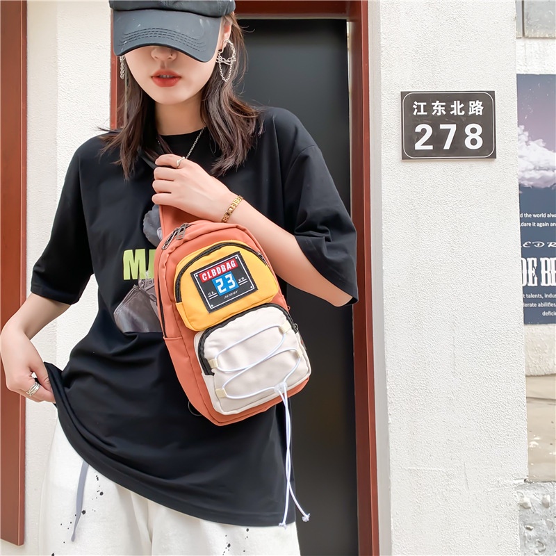 Túi Đeo Chéo Ngực Vải Canvas Phong Cách Thể Thao Thời Trang Thường Ngày Mới Cho Nam Và Nữ
