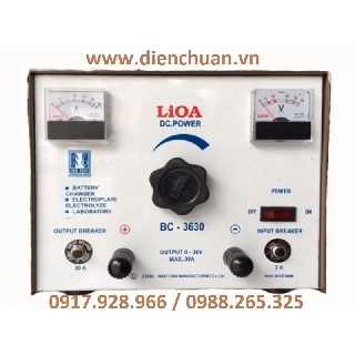 Máy sạc ắc quy Lioa 30A (0-36V ) Model: BC3630