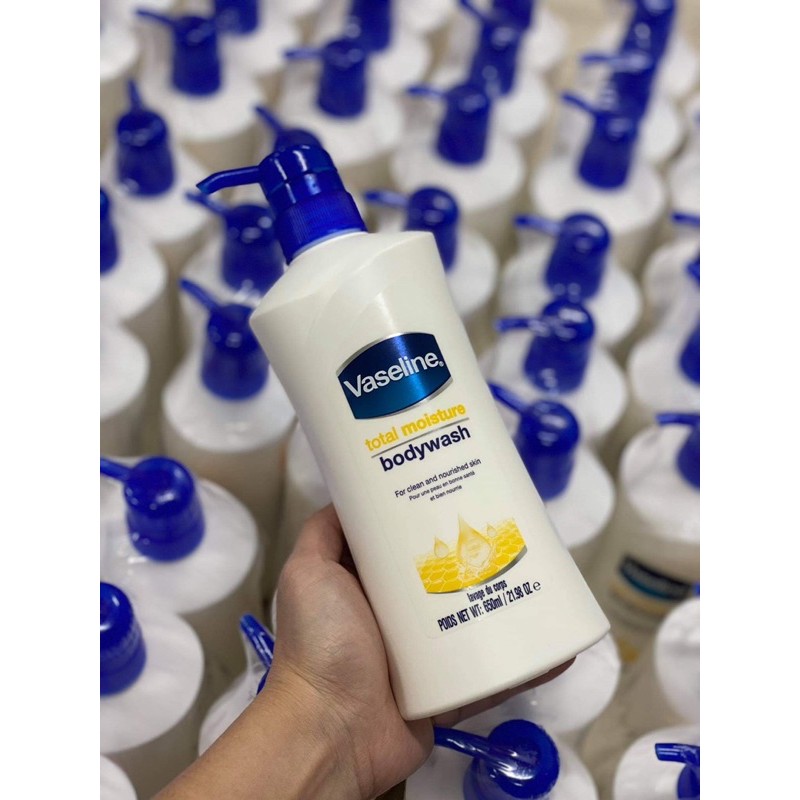 SỮA TẮM DƯỠNG TRẮNG CẤP ẨM VASELINE 650ml ( dạng vòi )