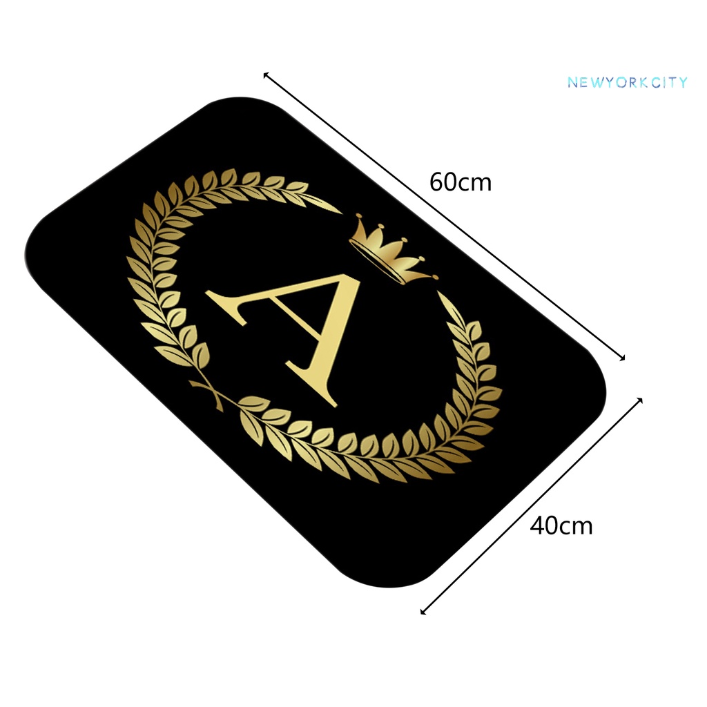 Thảm Chùi Chân Chất Liệu Nỉ Mềm Mại Màu Vàng Đen Dễ Lau Chùi Trang Trí Nhà Cửa