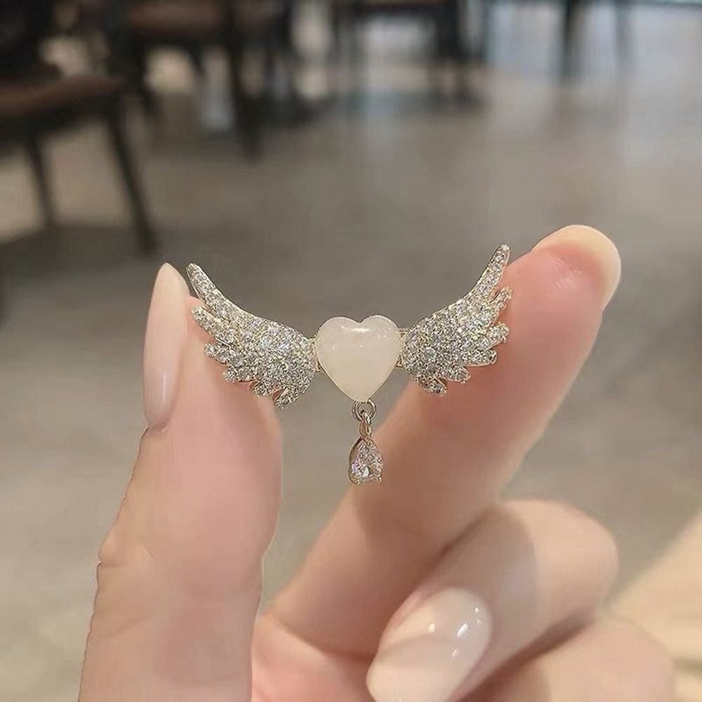 Trâm Cài Cánh Thiên Thần Đính Đá Sang Trọng